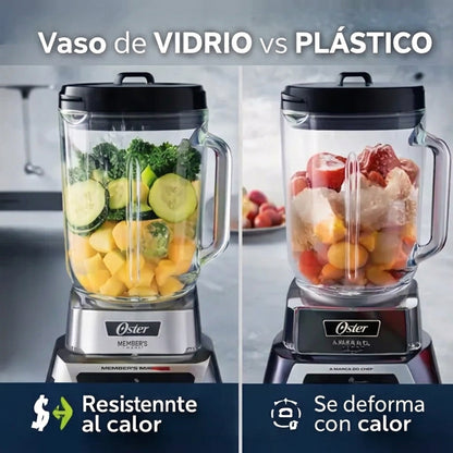 Licuadora Oster Xpert Series 1500W Vaso de Vidrio 2L + Blend N Go BLST3A-CPG Tecnología Reversible