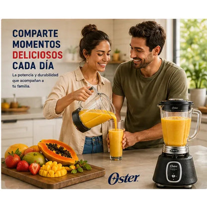 Licuadora Oster BLSTBPST Serie Profesional 1.5L 1000W Acople Metálico Trituradora de Hielo Negra