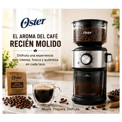 Molinillo de Café Oster BVSTBMH24 Automático de Muelas 18 Configuraciones de Molienda Tolva 227g