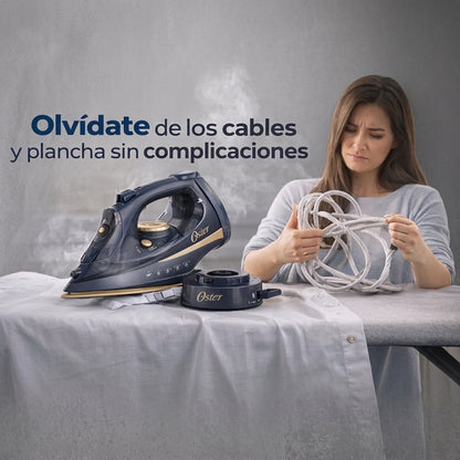 Plancha a Vapor Oster Inalámbrica 2 en 1 GCSTCC5000 2200W Suela Cerámica Base de Carga