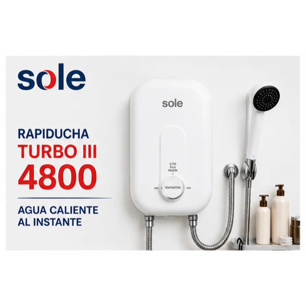 Rapiducha Sole Turbo III 4800 4000W UBP Baja Presión y 5 Sistemas de Seguridad