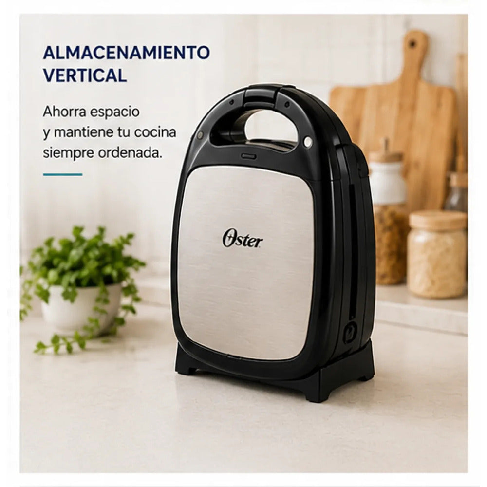 Sandwichera Oster CKSTSM3891 con Placas Removibles Antiadherentes 700W para 2 Sandwiches Original