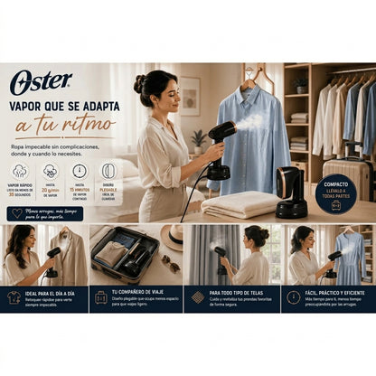 Oster Vaporizador de Ropa de Mano Plegable 1200W 200ml GCSTFS-300